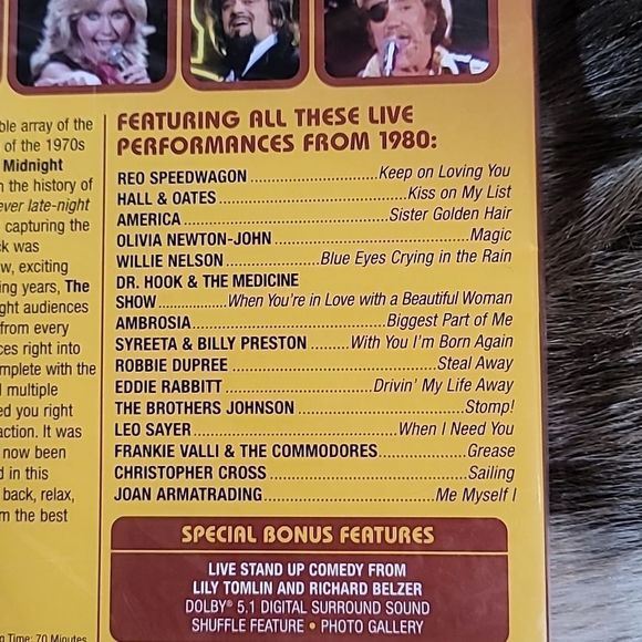 SEALED‎ Burt Sugarman's Midnight Special - Live On Stage 1980 (DVD 2006) - Picture 3 of 3